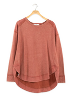 simply southern - Rust Waffle Shirt