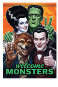 "Welcome Monsters" Garden Durasoft™ Flag