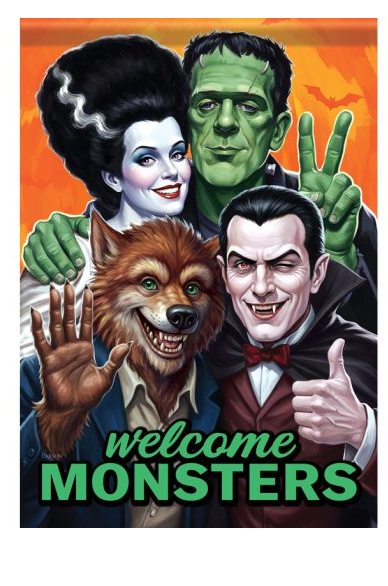 "Welcome Monsters" Garden Durasoft™ Flag