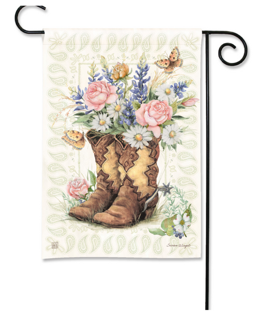 Western Boots Garden Flag