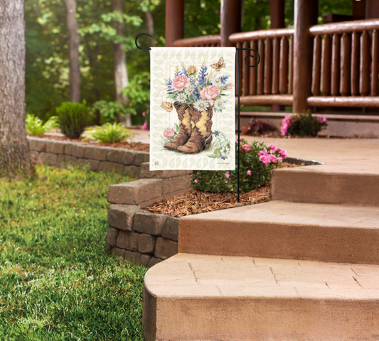 Western Boots Garden Flag