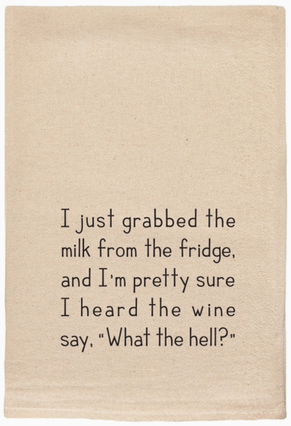 natural funny tea towels