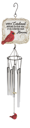 When a Cardinal Appears Memorial Wind Chime