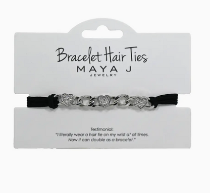 2-in-1 Bracelet Hair Ties -Crystal Bracelet Hair Ties