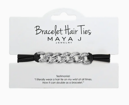 2-in-1 Bracelet Hair Ties -Crystal Bracelet Hair Ties