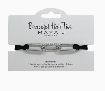 2-in-1 Bracelet Hair Ties -Crystal Bracelet Hair Ties