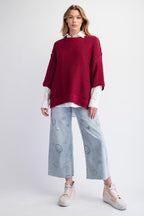 Easel Chunky And Cozy Oversized Knit Sweater