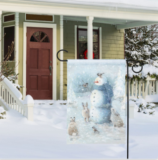 Winter in the Woodland Garden Flag