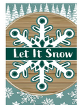 Winter Snowflake Applique Flag