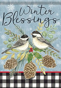 Winter Chickadees Dura Soft™ Flag