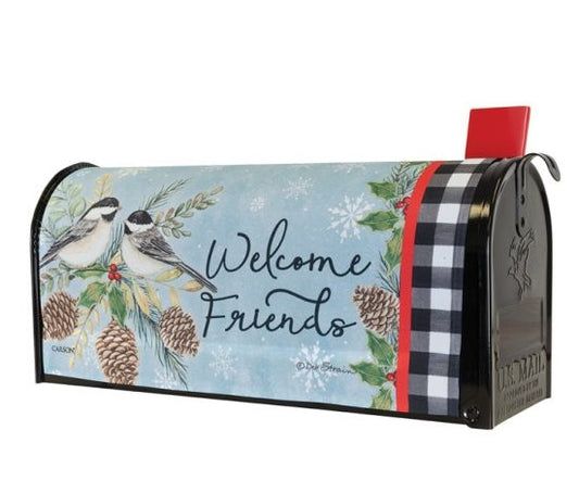 Winter Chickadees Mailbox Cover