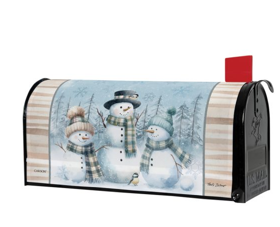 "Winter Day Snowman" Mailbox Cover