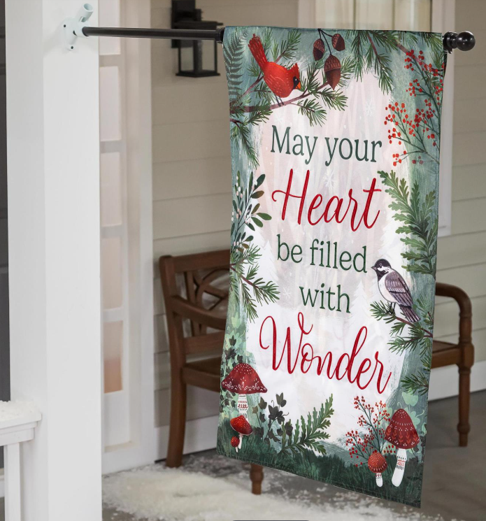 Wondering Heart Applique Flag