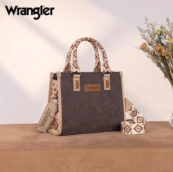 Wrangler Handbag With Aztec Accent Pattern