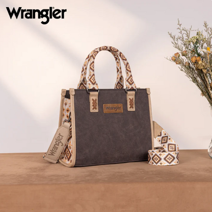 Wrangler Handbag With Aztec Accent Pattern