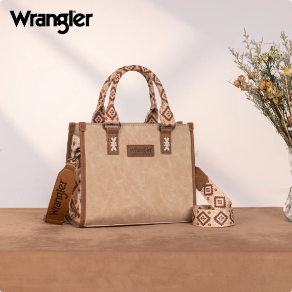 Wrangler Handbag With Aztec Accent Pattern