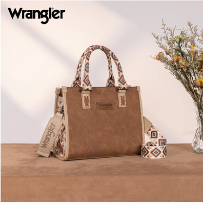 Wrangler Handbag With Aztec Accent Pattern