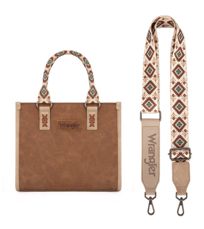 Wrangler Handbag With Aztec Accent Pattern