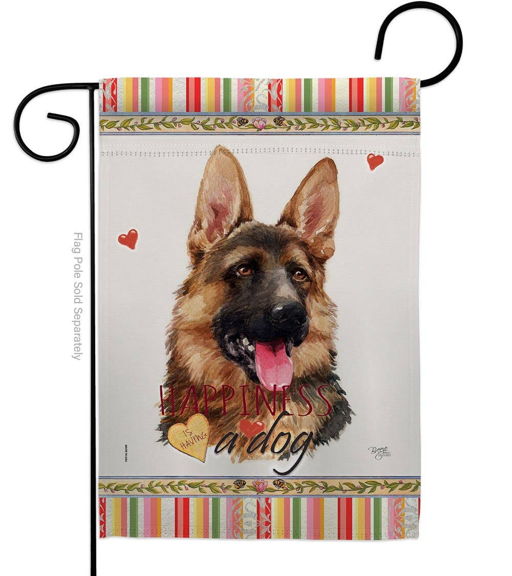 German Shepherd Happiness Animals Dog Decor Flag