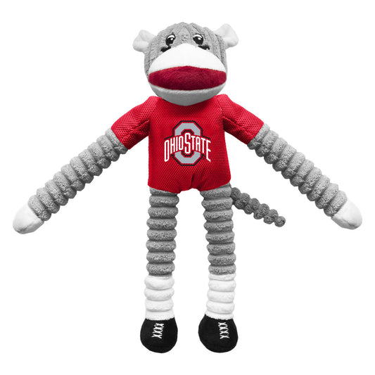 NCAA Ohio State Buckeyes Team Sock Monkey Pet Toy: No Football