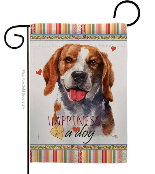 Two Group Flag Co - Beagle Happiness Animals Dog Decor Flag