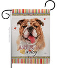 Bulldog Happiness Animals Dog Decor Flag