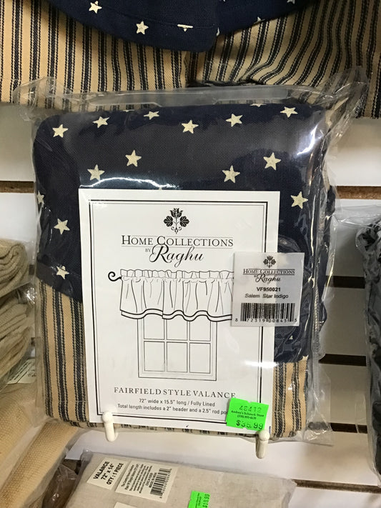 Fairfield Style Valance Salem Star Indigo