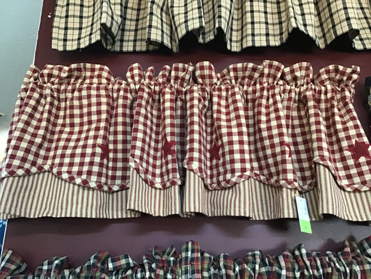 Fairfield Style Valance Red Star Heritage House