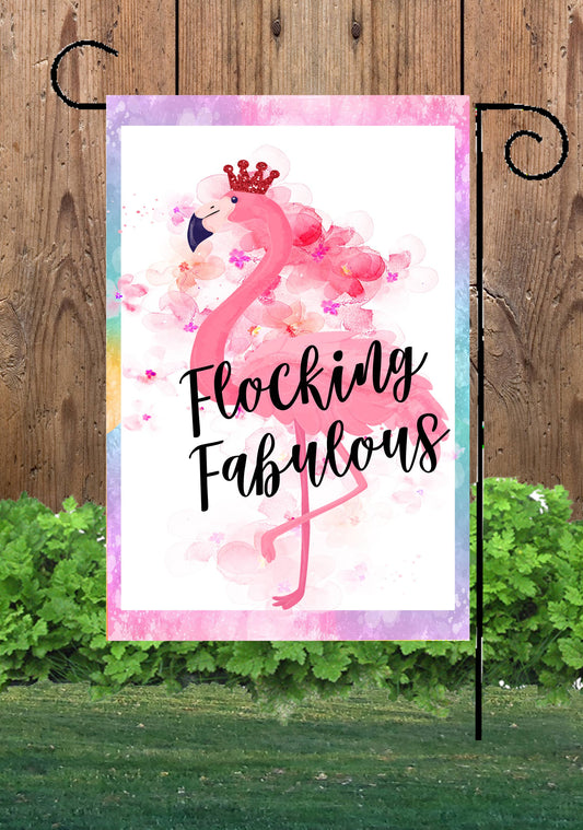 Flocking Fabulous Garden Flag G1957
