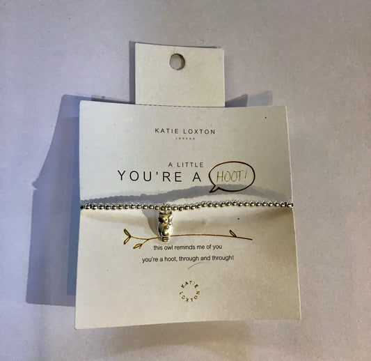 a little YOU'RE A HOOT BRACELET