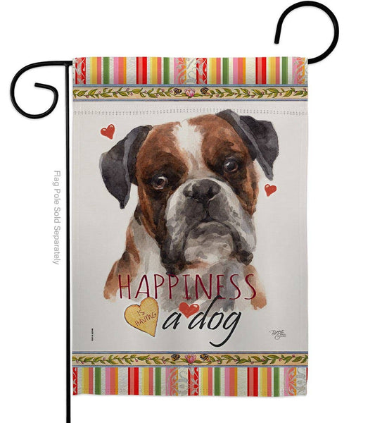 Brindle Boxer Happiness Animals Dog Decor Flag
