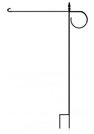 62" Tall Large Flag Holder