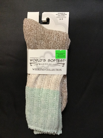 World's Softest Weekend Collection Crew Socks