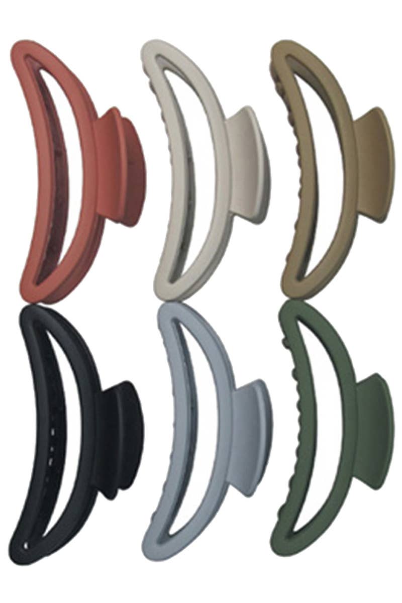 Minimal Matte Wide Half Moon Y2K Fashion Hair Claw