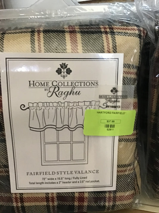 Fairfield Style Valance Hartford Plaid Stripe