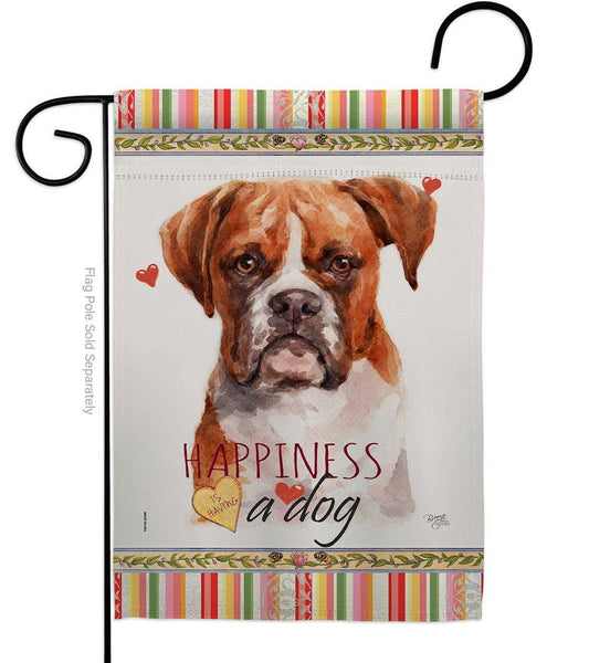 Boxer Happiness Animals Dog Decor Flag