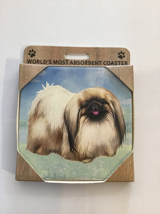 Pekingese Standing Stone Coaster