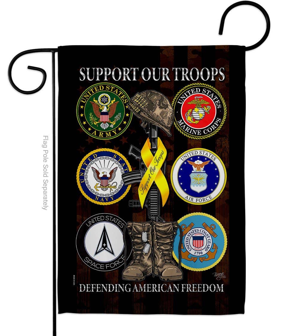 Two Group Flag Co - United We Support Armed Forces Military Service Ribbon Flag