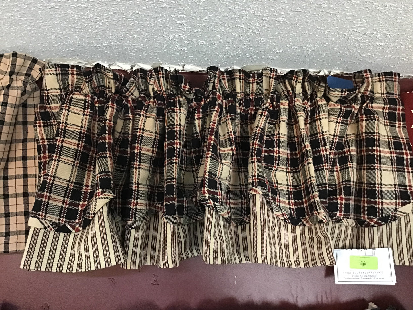 Fairfield Style Valance Hartford Plaid Stripe