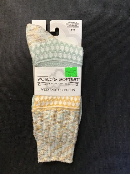 World's Softest Weekend Collection Crew Socks