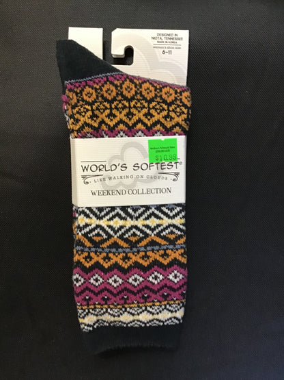 World's Softest Weekend Collection Crew Socks