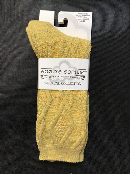 World's Softest Weekend Collection Crew Socks
