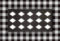 Black and White Buffalo Check Flocked Sassafras Mat Tray