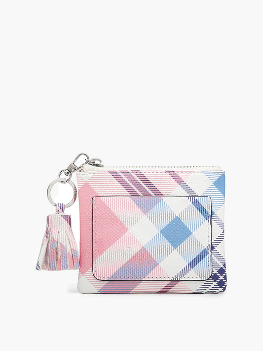 Coral Plaid Lena Wallet