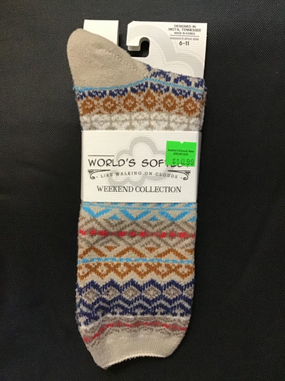 World's Softest Weekend Collection Crew Socks