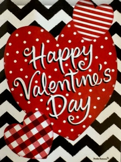 Patterned Hearts Flag