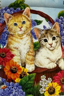 Garden Kitties Wheelbarrow Spring Flag