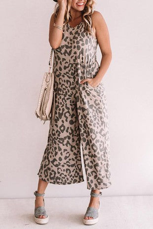 Pink Leopard Jumpsuit