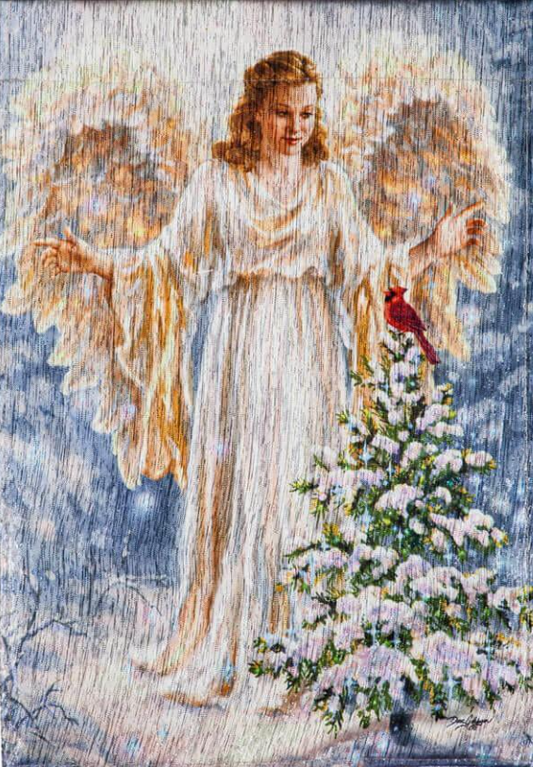 Woodland Angel Christmas Flag