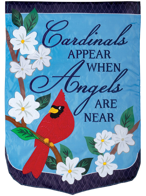 "Angels are Near" Double Applique Garden Flag